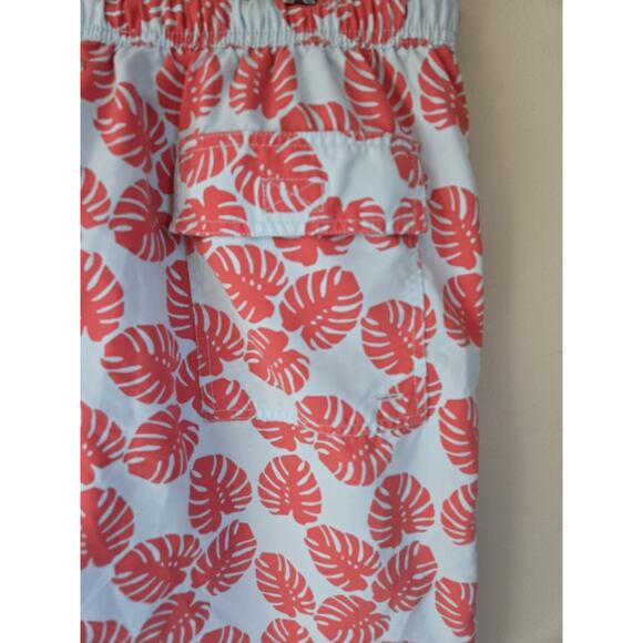 Tom & Teddy Men's Swim Trunks Ahorts Blue Orange Palms XL - Picture 6 of 12